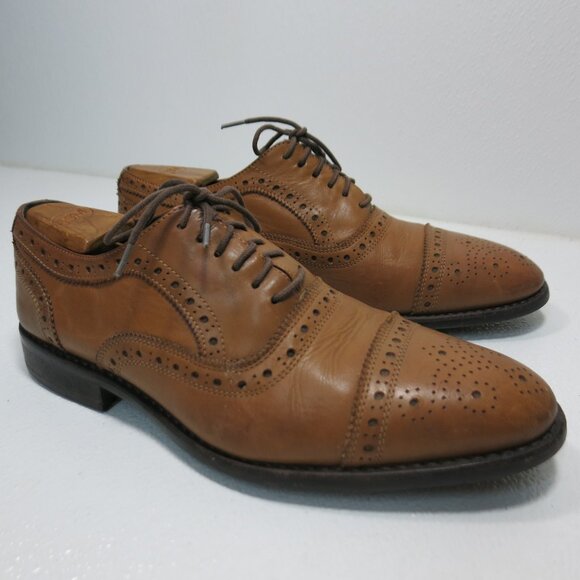 Anthony Veer Essentials Leather Cap Toe Oxfords Dress Shoes Mens Footwear Sz 9 - Picture 2 of 7